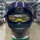 Capacete ASX EAGLE SV LINES PRETO BRIL BRANCO/GRAF