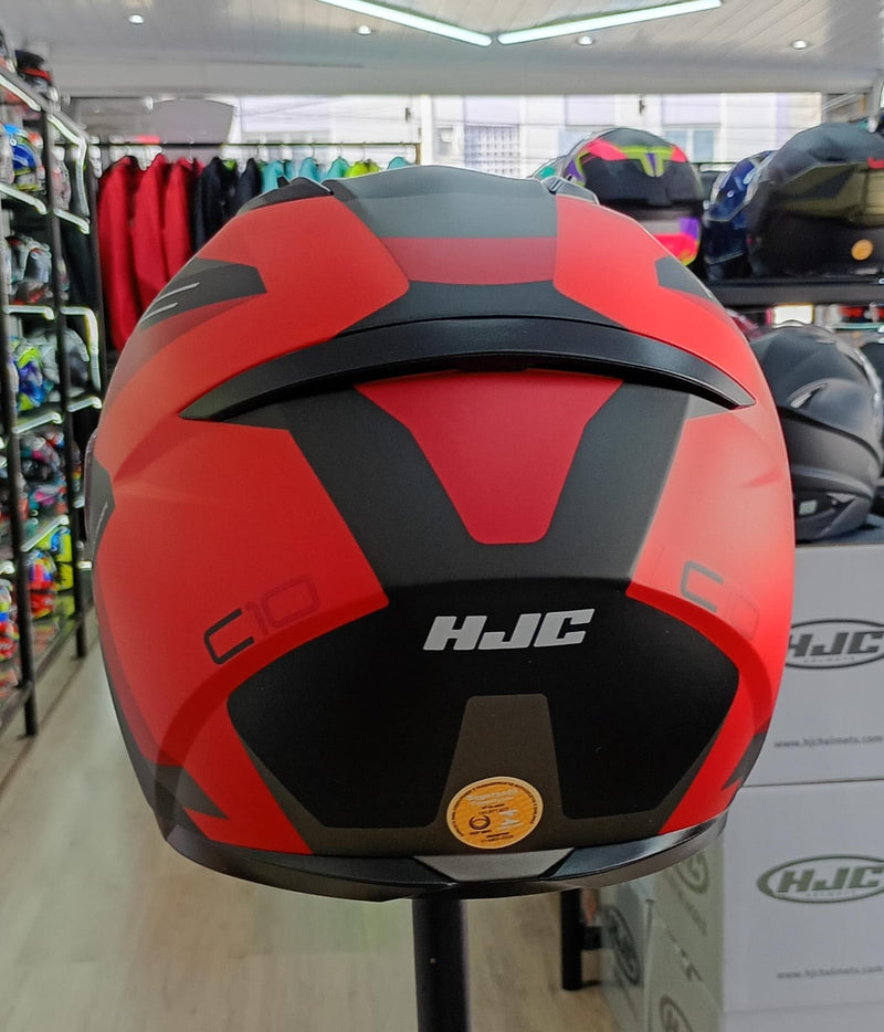 Capacete HJC C10 Tins - Vermelho/Cinza/Preto