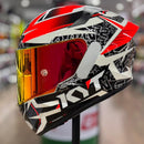 Capacete KYT TT COURSE VINALES BALANCE RED/GUNMETAL