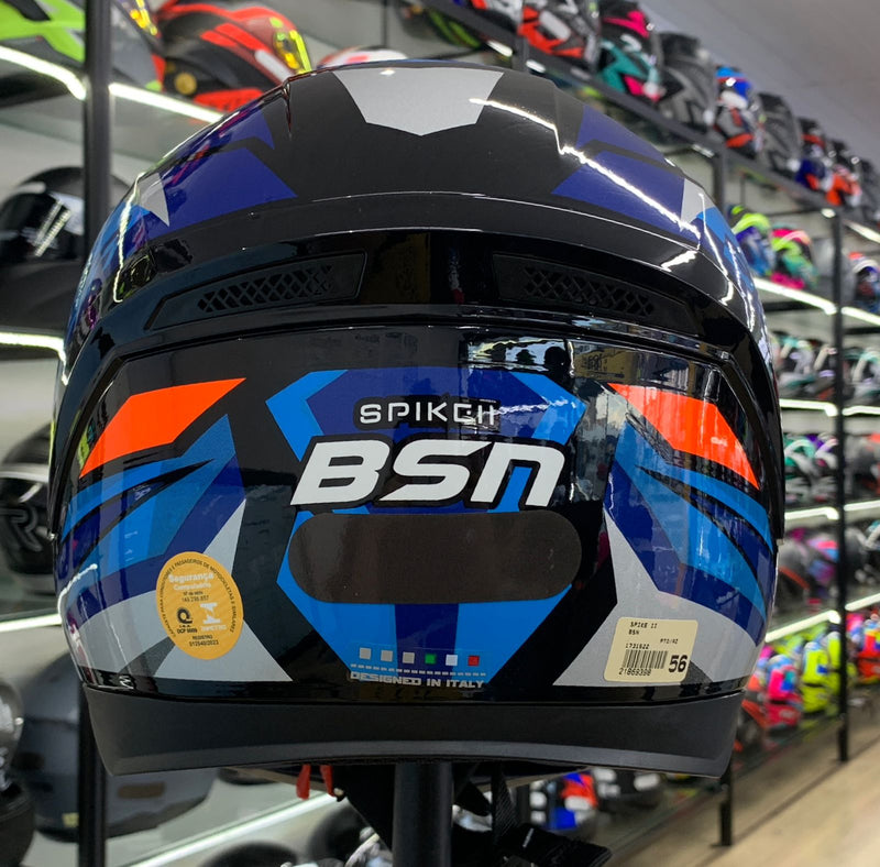 CAPACETE PEELS SPIKE II BSN PRETO AZUL