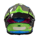 Capacete TEXX SPIHE GEAR VERDE AZUL  + VISEIRA COLORIDA E AEROFOLIO DE BRINDE