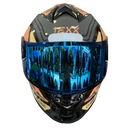 CAPACETE TEXX SPIHE CUBE LARANJA + VISEIRA COLORIDA E AEROFOLIO DE BRINDE