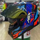 Capacete ASX CITY SV DIAGON PRETO AZUL VERMELHO