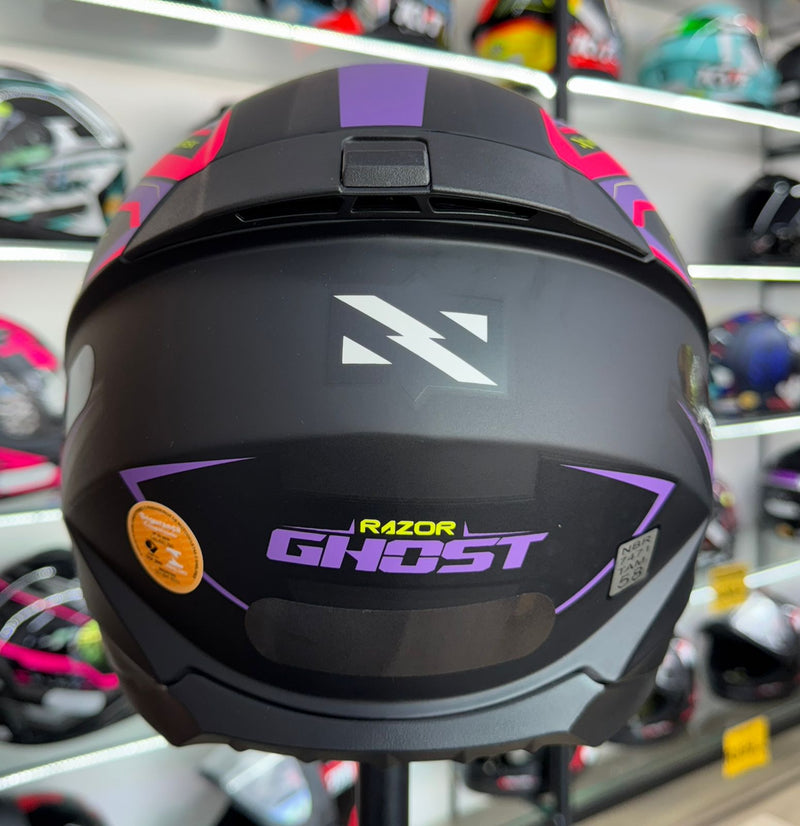 Capacete Norisk RAZOR GHOST MATTE BLACK PURPLE