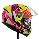 Capacete LS2 STREAM II FF808 TIGER ALDEGUER HV YLW/PINK