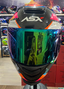 Capacete Sportivo ASX Eagle Fast Preto, Rosa e Branco