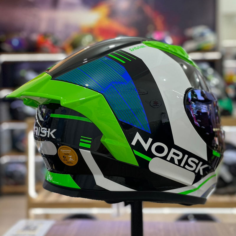 CAPACETE NORISK, FLOW, RUN BLK/WHT