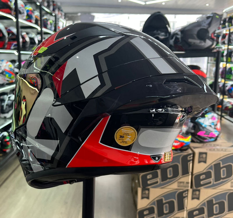 CAPACETE KYT TT COURSE ELECTRON + VISEIRA COLORIDA + AEROFÓLIO.