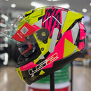 Capacete LS2 STREAM II FF808 TIGER ALDEGUER HV YLW/PINK