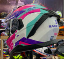 Capacete Race Tech  VOLT TRACK WHITE PINK