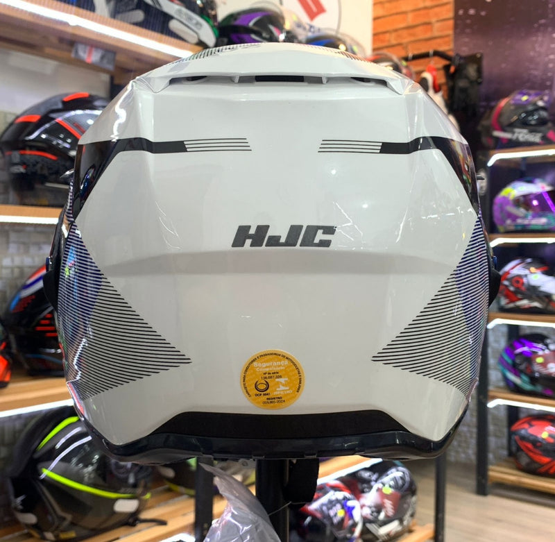 Capacete HJC I100 180 BESTON BRANCO AZUL