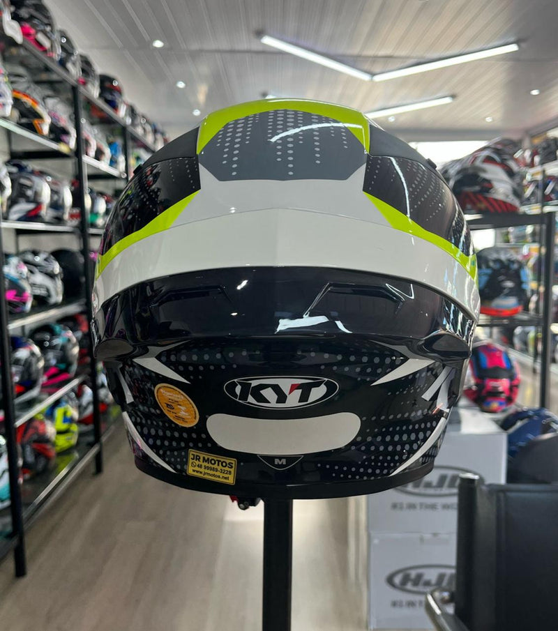 Capacete KYT  TT COURSE GEAR BLACK YELLOW aerofolio+ Viseira