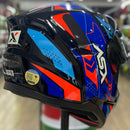 Capacete ASX CITY SV DIAGON PRETO AZUL VERMELHO