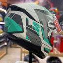 CAPACETE LS2 FF808 STREAM II ROAD MATTE CYAN  LIGHT GREY
