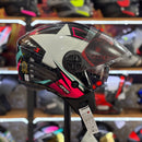 Capacete FW3 X OPEN STAR AZ TIFFANY COM ROSA