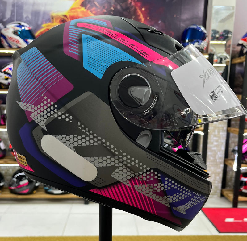 Capacete X troy com óculos interno Rosa