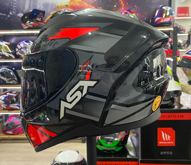 Capacete Sportivo ASX City Start Grafite e vermelho