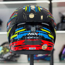 Capacete ASX City Arrow Preto Azul Amarelo