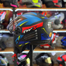 Capacete FW3 X OPEN UP RAPID AZUL COM AMARELO