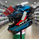 Capacete KYT R2R PARSEC BLK/BLUE/RED