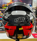 Capacete EBF Spark Spot Vermelho com Cinza