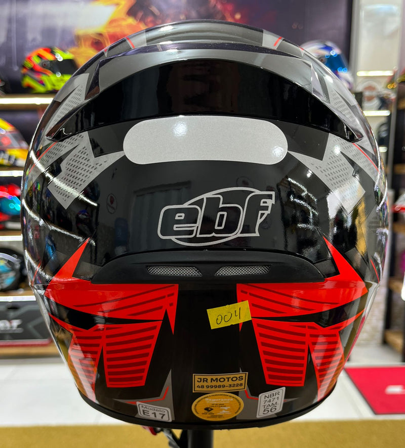 Capacete EBF Spark Spot Vermelho com Cinza