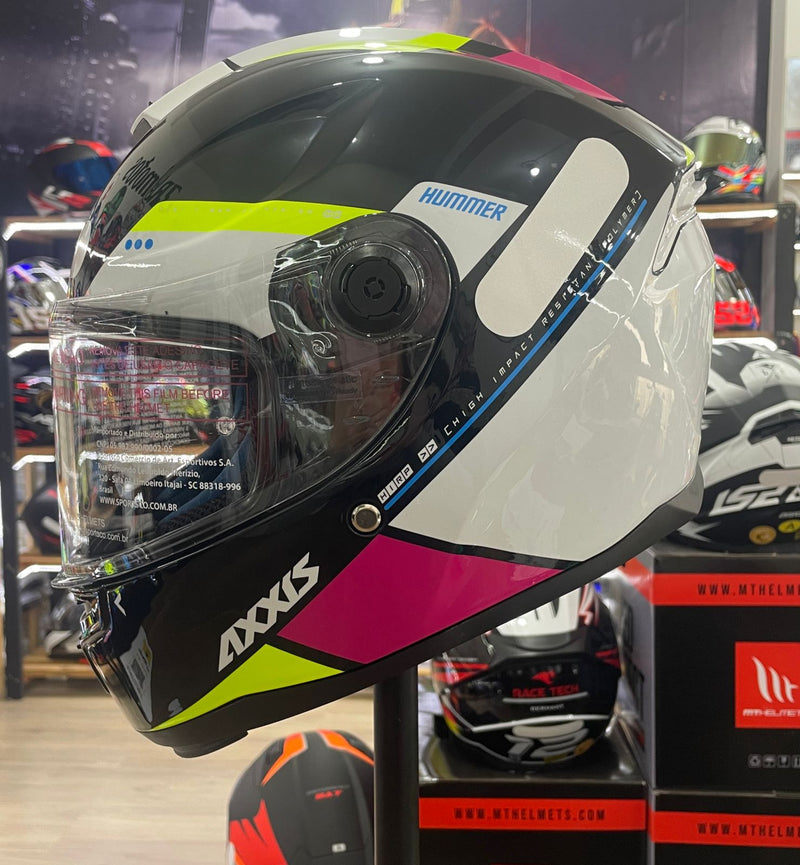 CAPACETE AXXIS HUMMER B MIR E8 BLACK GLOSS