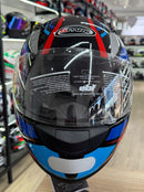 Capacete EBF Spark Spider Vermeho, azul e cinza