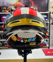 CAPACETE KYT TT COURSE 98 BOMB + VISEIRA COLORIDA E AEROFOLIO
