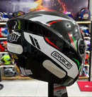Capacete EBF NEW SPARK JET STING Branco Verde e Vermelho