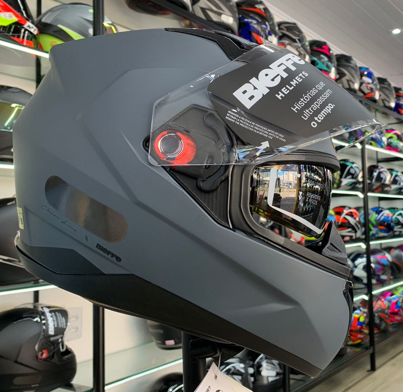 CAPACETE BIEFFE B-40 CLASSIC CZ DARK FOSCO PRETO