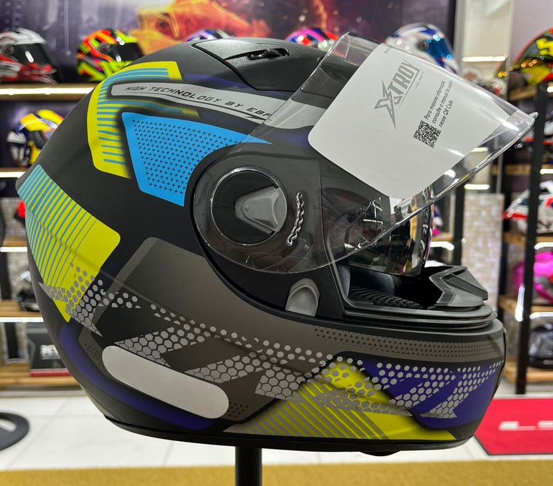 Capacete X troy com óculos interno Verde