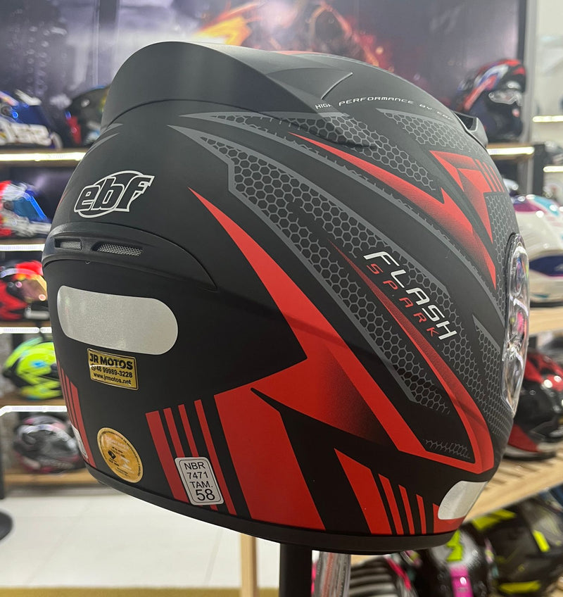 Capacete EBF Spark Flash Vermelho