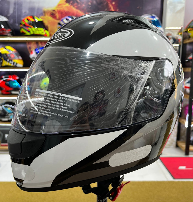 Capacete EBF Spark Mixed Branco com cinza