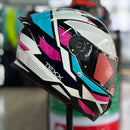 Capacete TEXX HUNTER ARK PRETO ROSA TIFANNY