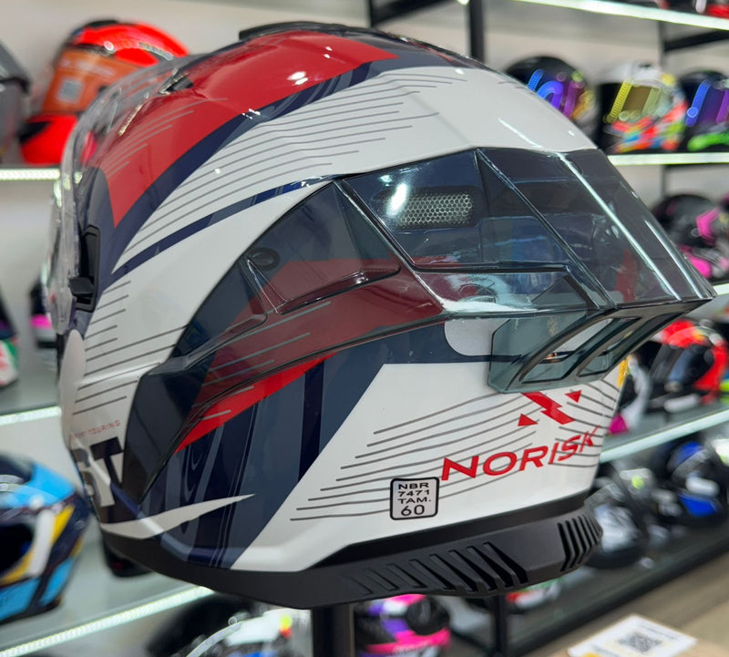 Capacete Norisk Strada II WHT/BLU/RED