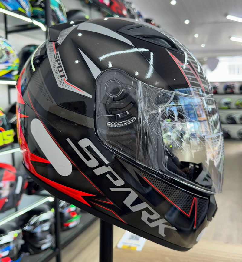 Capacete EBF Spark Spider Preto e vermelho