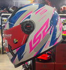 CAPACETE LS2 FF358 DRAZE ROSA E BRANCO