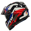 Capacete FW3 GTX SUPER Vermelho Azul e Branco
