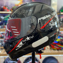 Capacete FLY F-9 HG CITY PRETO/VERMELHO