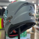 Capacete ASX SOLID CINZA FOSCO GRAFITE VERM.