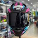 CAPACETE TEXX RAPTOR GENESIS AZUL ROSA E BRANCO