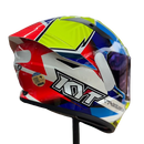 Capacete KYT TT COURSE XAVI FORES CROSSOVER BLUE RED YELLOW