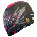 Capacete FW3 GT2 ROSA NEON CINZA