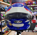 KYT TT COURSE GEAR BLUE E RED + VISEIRA COLORIDA E AEROFOLIO