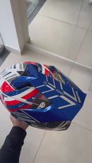 Capacete BIEFFE B-TRAIL DEFENDER BRANCO/VERMELHO