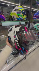 Capacete FW3 GTX STAR Rosa e Azul