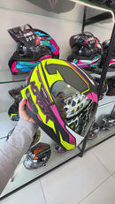 Capacete NORISK RAZOR SPEEDMAX MATTE BLACK YLW/PINK